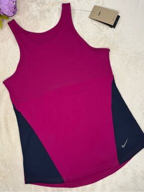 NWT Nike Magenta and Navy Athletic Tank Top